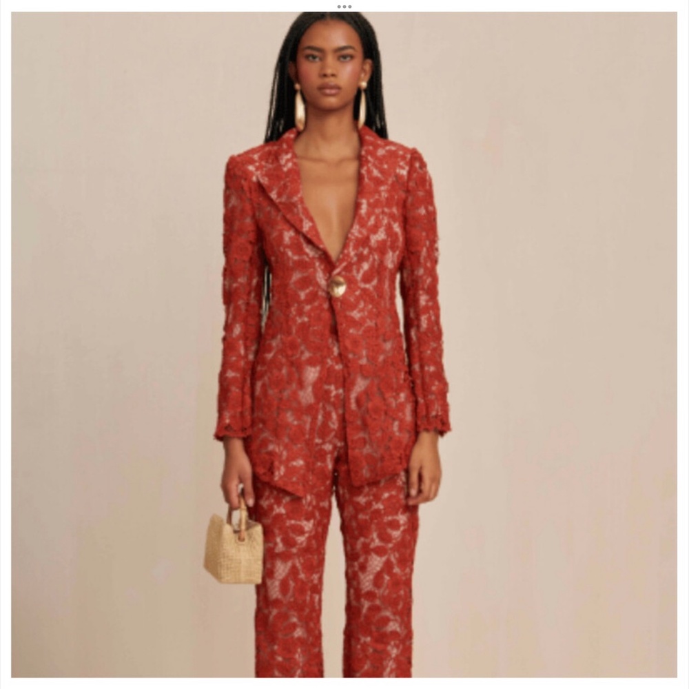 CULT GAIA Mackenzie Corded Sienna Lace Blazer Jacket Sz 4 Amended Buttons - Picture 11 of 11